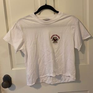 Boston College Cropped White T-Shirt